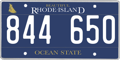 RI license plate 844650