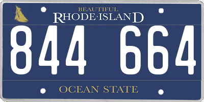 RI license plate 844664