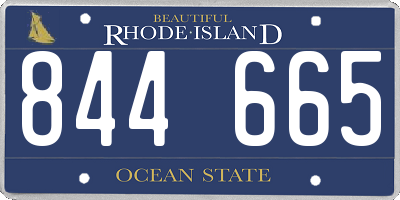 RI license plate 844665