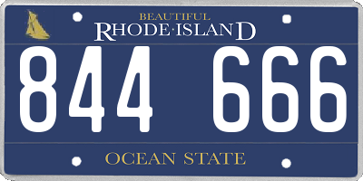 RI license plate 844666