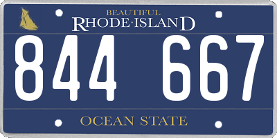 RI license plate 844667