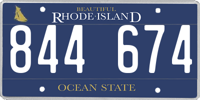 RI license plate 844674