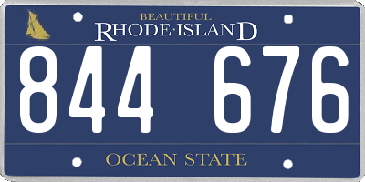 RI license plate 844676
