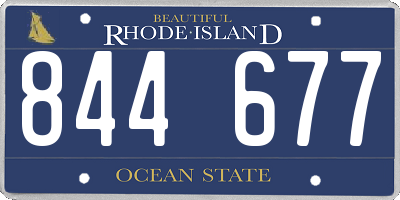 RI license plate 844677