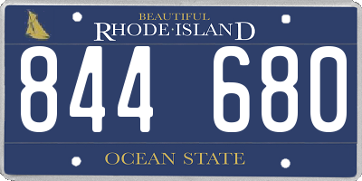 RI license plate 844680