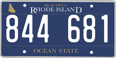 RI license plate 844681
