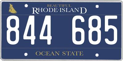RI license plate 844685