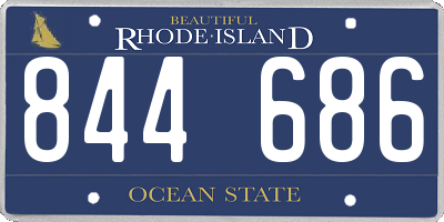 RI license plate 844686