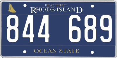 RI license plate 844689