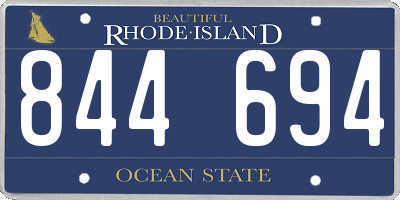RI license plate 844694