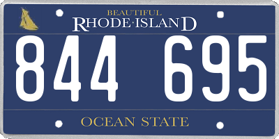 RI license plate 844695
