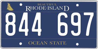 RI license plate 844697