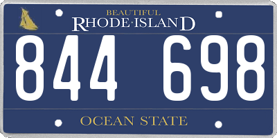 RI license plate 844698