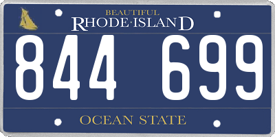 RI license plate 844699