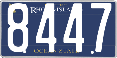 RI license plate 8447