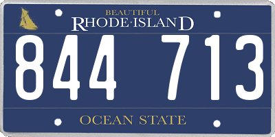 RI license plate 844713
