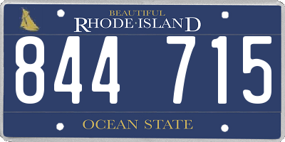 RI license plate 844715
