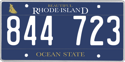 RI license plate 844723