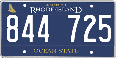 RI license plate 844725