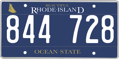 RI license plate 844728