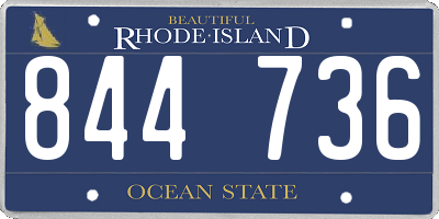 RI license plate 844736