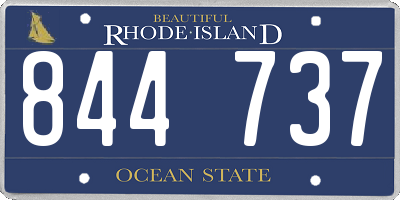 RI license plate 844737