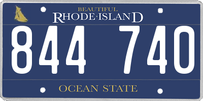 RI license plate 844740