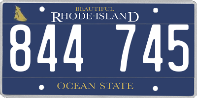 RI license plate 844745