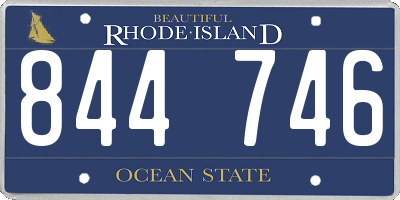 RI license plate 844746
