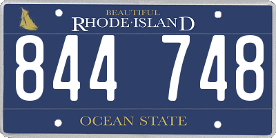 RI license plate 844748