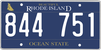 RI license plate 844751