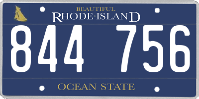 RI license plate 844756