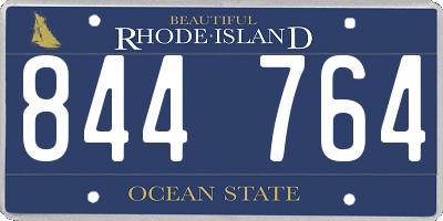 RI license plate 844764