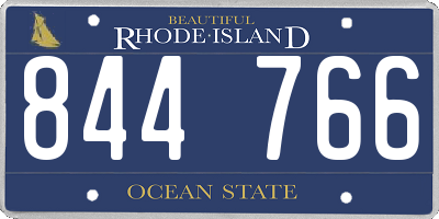 RI license plate 844766