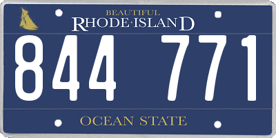 RI license plate 844771