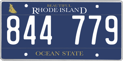 RI license plate 844779