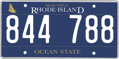 RI license plate 844788