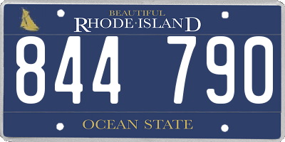 RI license plate 844790