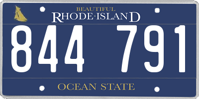 RI license plate 844791