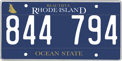 RI license plate 844794