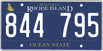 RI license plate 844795