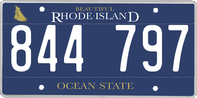 RI license plate 844797