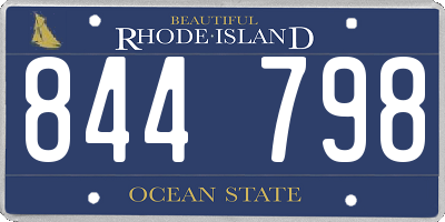 RI license plate 844798