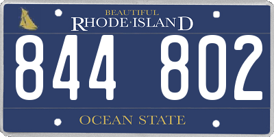 RI license plate 844802
