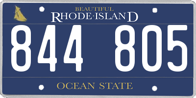 RI license plate 844805