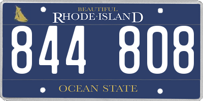 RI license plate 844808
