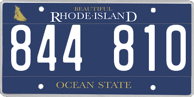 RI license plate 844810
