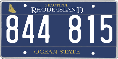 RI license plate 844815
