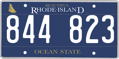 RI license plate 844823