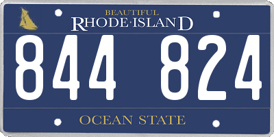 RI license plate 844824